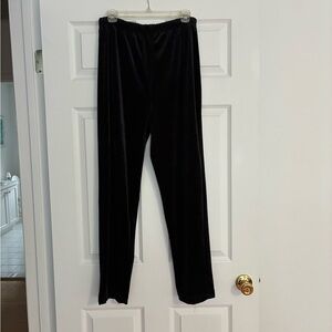 Jennifer Moore Velvet Black Straight Leg Pants